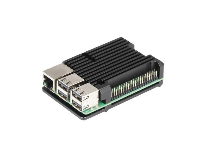 Raspberry Pi 4/3 Aluminum Case Dual Cooling Fan Metal Shell Black For RPI Carousel 1