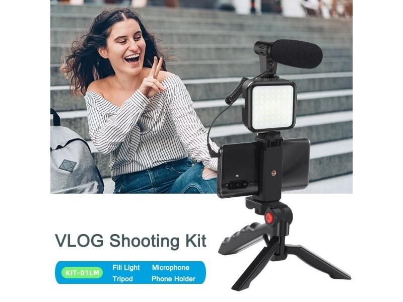 Portable Vlogging Kit With Tripod Bluetooth Control For Photography Carousel 1