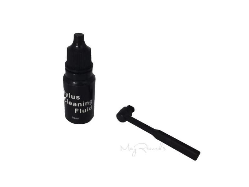 Stylus Brush 10ml Needle Solution Cleaner Turntable Fluid Round Carbon Fiber Carousel 1