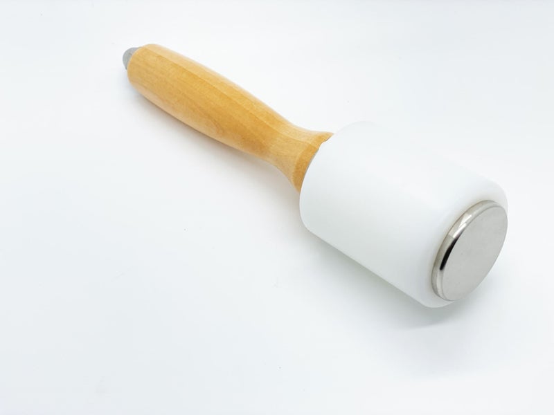 Leather Craft Nylon Mallet Wooden Handle Leather Hammer Straight Head Carousel 1
