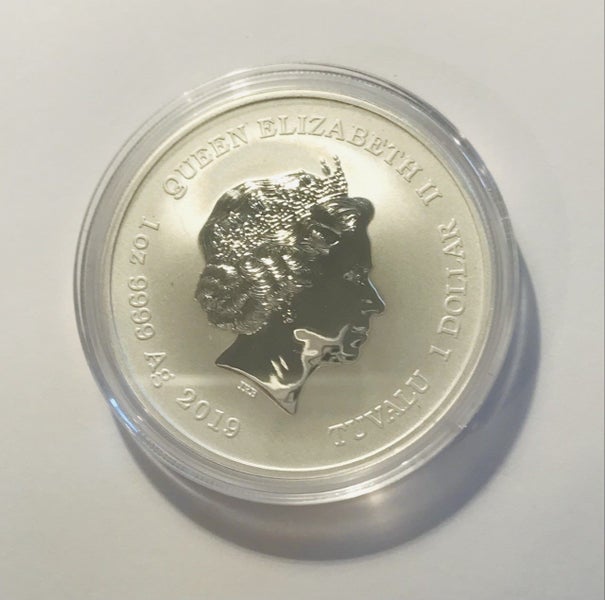 2019 1 oz Tuvalu Marvel Series Captain America .9999 Silver Coin BU Carousel 2