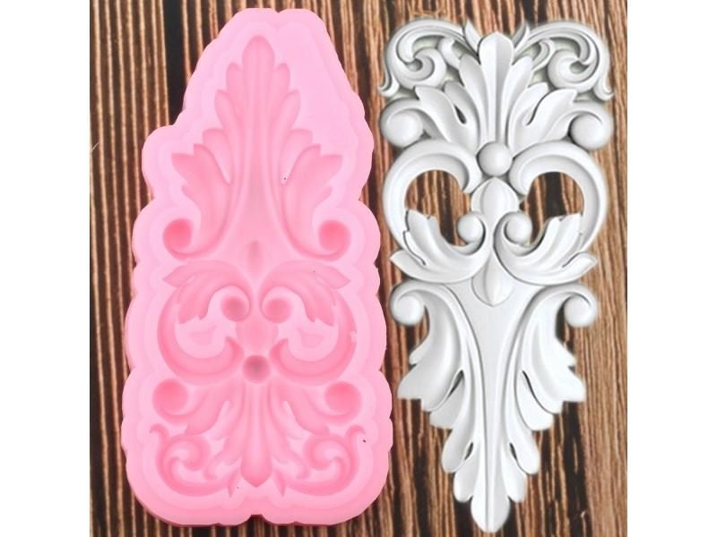 Baroque Scroll Leaf Border Silicone Molds DIY Cupcake Topper Fondant Cake Carousel 1