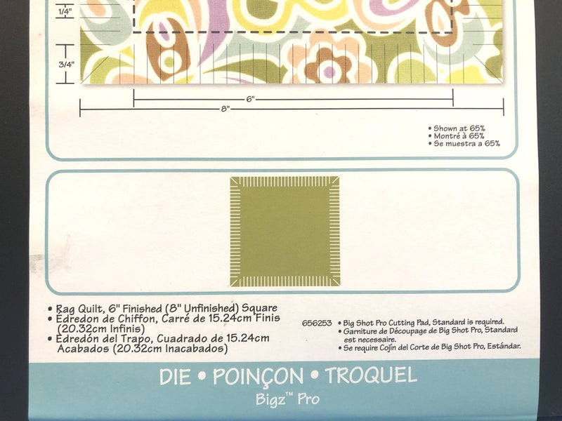 Sizzix Bigz Pro Quilting - Rag Quilt 6 inch finished square - E-657268 Carousel 2