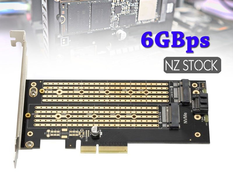 New Dual Protocol M.2 NVME/NGFF to PCI-E Expansion Card on Afterpay Carousel 1
