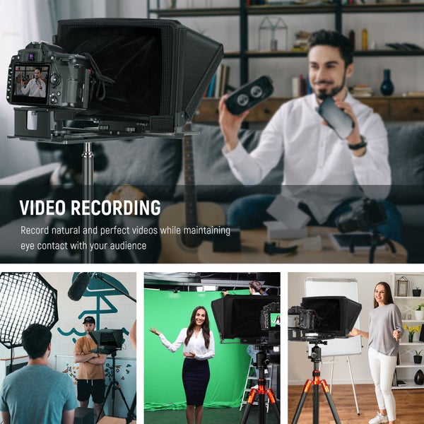 NEEWER Teleprompter X12 with 2.4G Remote for iPad iOS/Android Tablet Smartphone Carousel 10