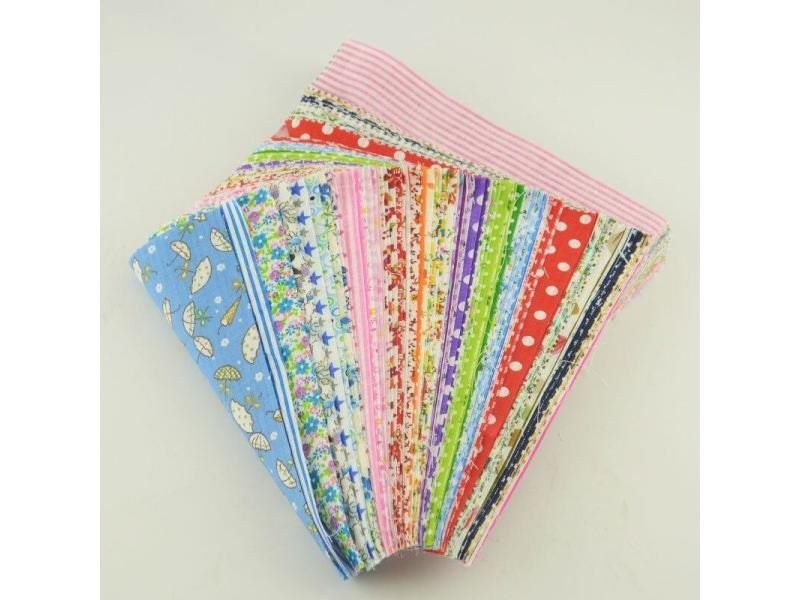 Booksew 50 PCS/Lot 10x12cm Cotton Cloth Flowers Printed For Sewing Scrapbooking Carousel 2