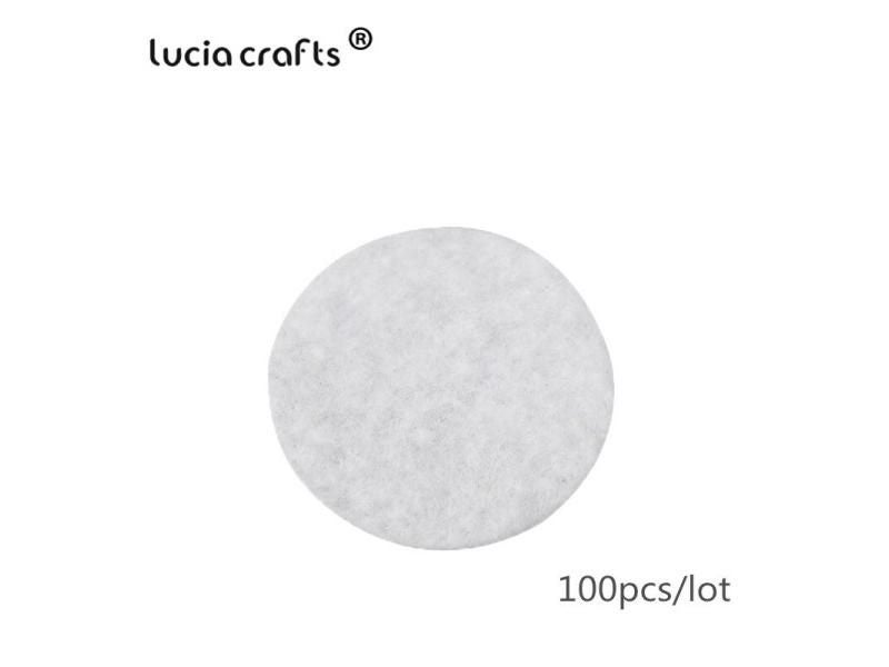 50pcs 100pcs 2 6cm White Non Woven Felt Pads For Craft DIY Home Patch Carousel 1