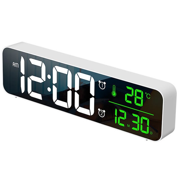 TODO LED Digital Alarm Clock Temperature Music Alarm USB Power Wall Clock - W... Carousel 1