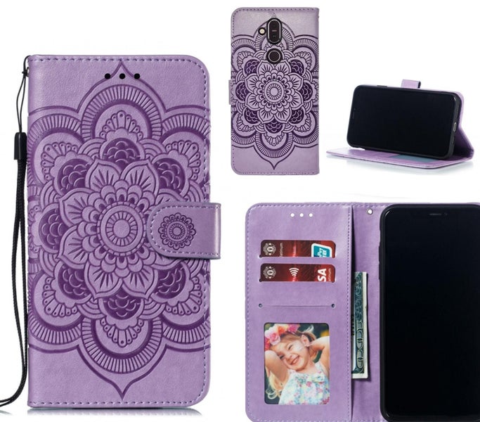 Nokia case leather wallet case embossed pattern Trade Me