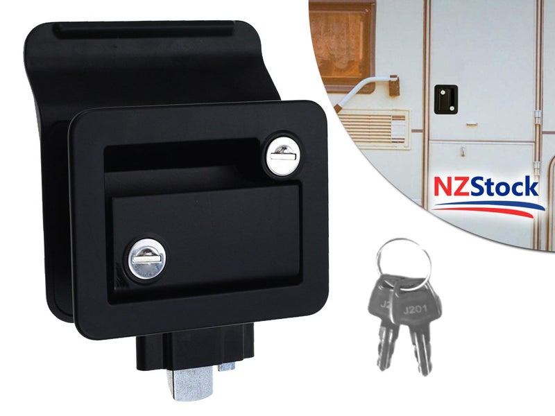 RV Paddle Entry Door Lock Latch Handle Knob Deadbolt Camper Trailer Carousel 1