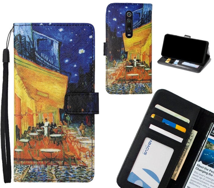 Xiaomi Mi 9T case leather wallet case van gogh painting Carousel 1