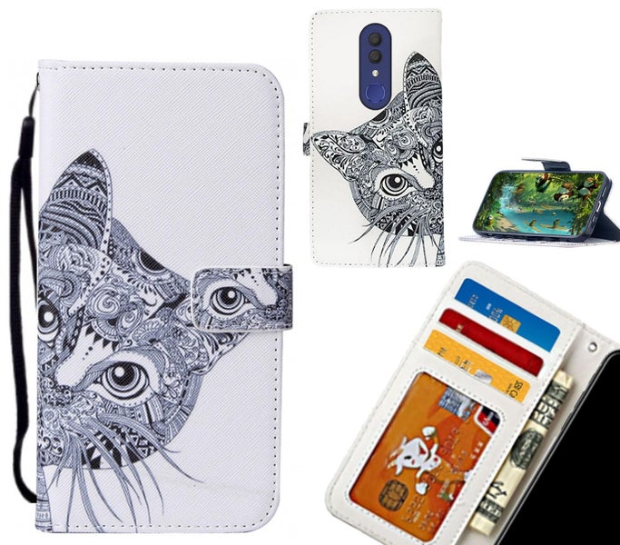Alcatel 1x case leather wallet case printed ID Carousel 1