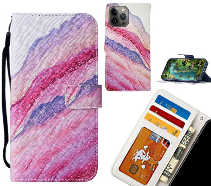 iPhone 13 Pro Max case leather wallet case printed ID Carousel 1