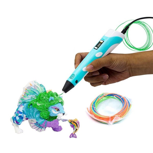 3D Drawing Printing Pen with LCD Screen PLA Filament for Kids -Blue Carousel 1