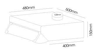 Parmco 60cm Caprice Rangehood - White (T5C-6W-350) Carousel 2