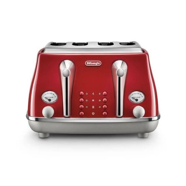 Delonghi Icona Capitals 4 Slice Toaster - Red (CTOC4003) Carousel 1