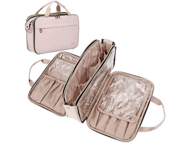 Travel Toiletry Bag Cosmetic Bag Makeup Bag Toiletry Case Pink Carousel 1