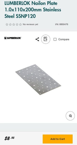 Nailon Plate 110 x 160mm Stainless x10 Carousel 1