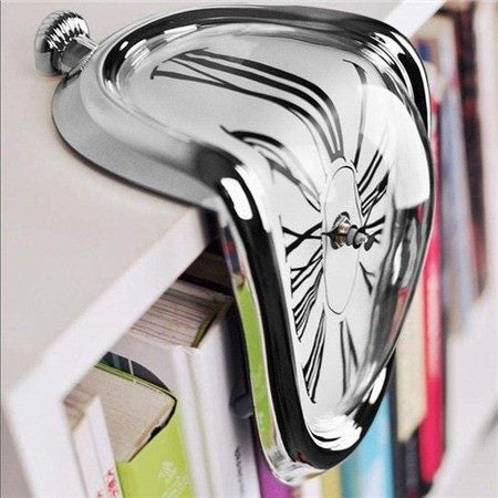 Melting Clock Table Melting Time Flow Desk Shelf Clock Carousel 8