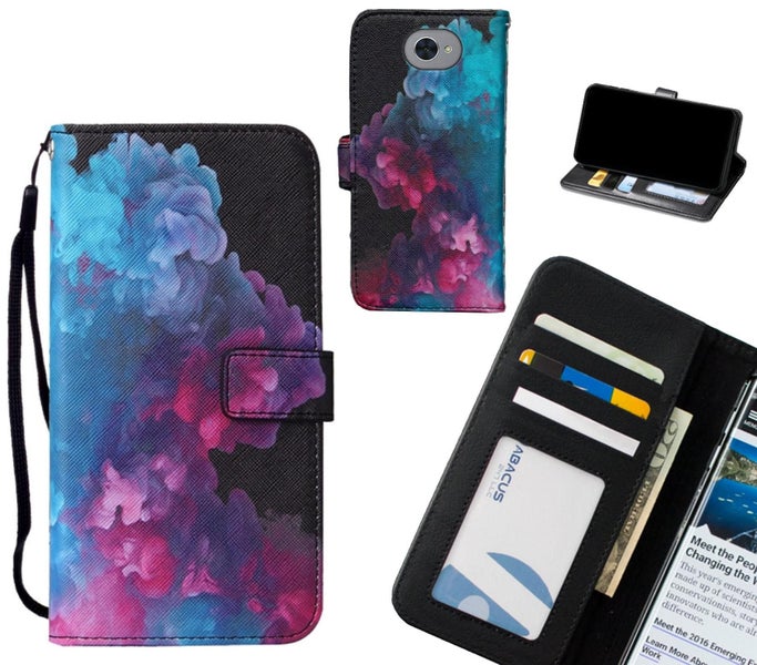 Huawei Y7 case leather wallet case printed ID Carousel 1
