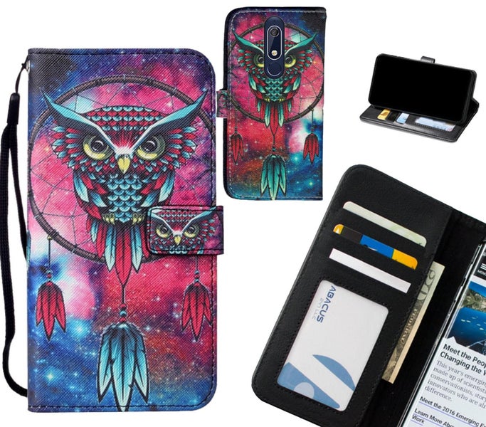 Nokia 5.1 case leather wallet case printed ID Carousel 1