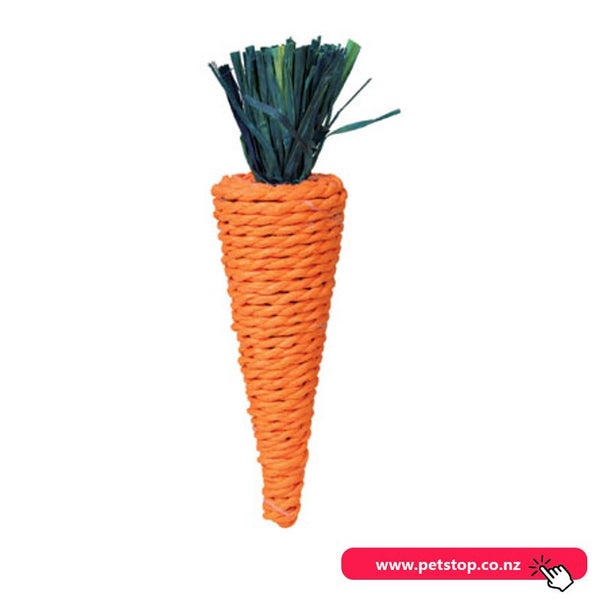 Trixie Small Animal Toy - Straw Carrot 20cm Carousel 1