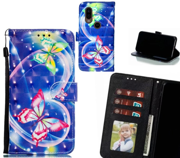MOTO P40 Case Leather Wallet Case 3D Pattern Printed Carousel 1