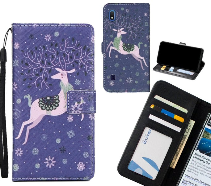 Samsung Galaxy A10 case 3 card leather wallet case printed ID Carousel 1