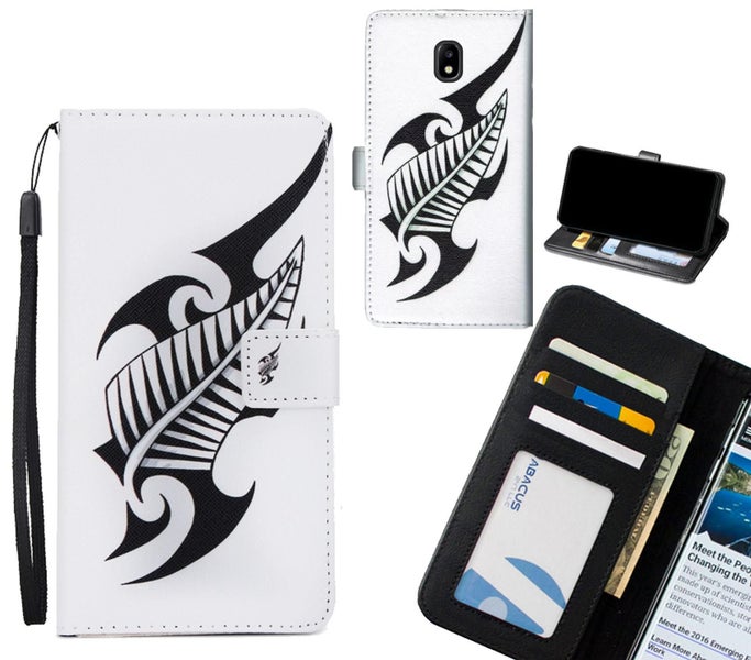 J5 PRO 2017 case 3 card leather wallet case printed ID Carousel 1