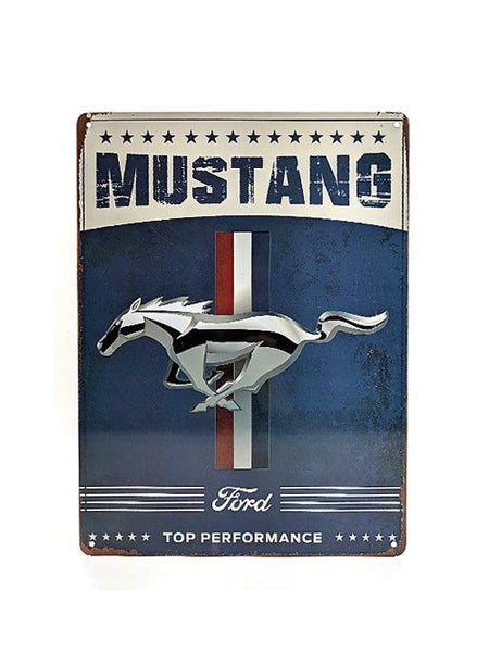 FORD MUSTANG HORSEPOWER TIN SIGN Carousel 1