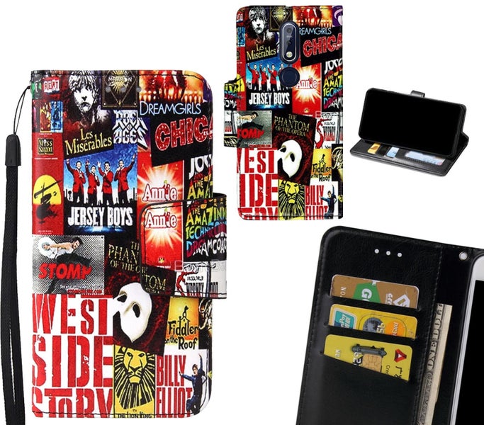 Nokia 7.1 Case wallet fine leather case printed Carousel 1