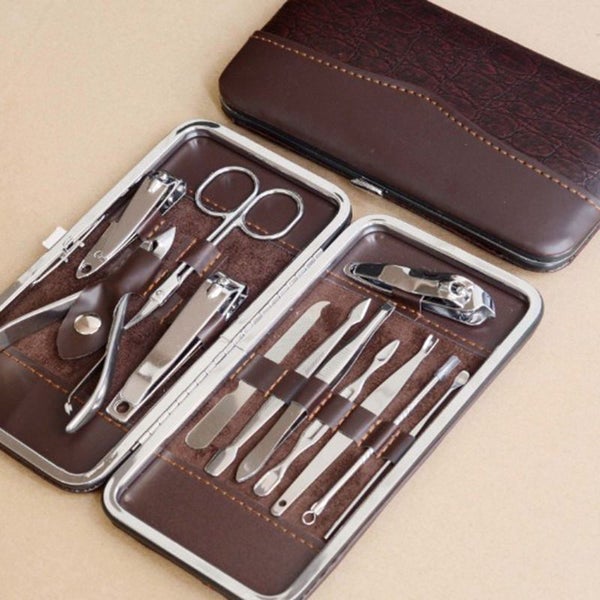 Nail Clipper Stainless Set Manicure + Case 12pcs Carousel 1