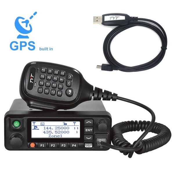 TYT MD-9600 DMR Ham Mobile Dual VHF & UHF with Program Cable and GPS Carousel 1