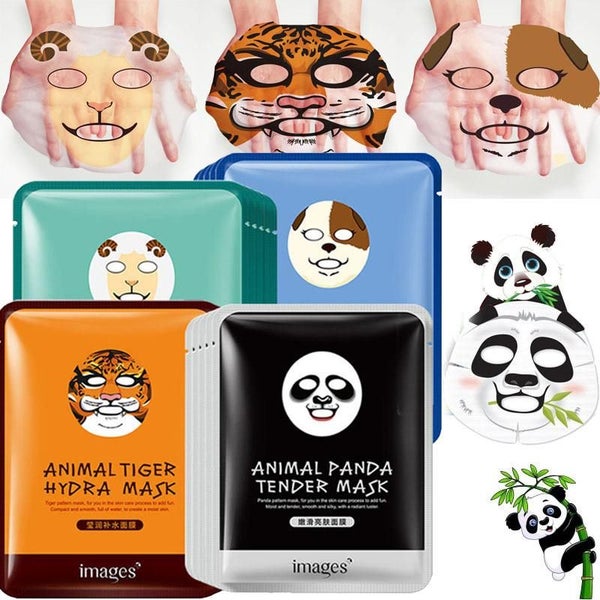 4PCS Animal Face Mask Deep Moisturizing Sheet Mask Oil Control Brighten Mask Carousel 1