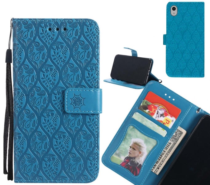 Sony Xperia Z5 Case Leather Wallet Case embossed pattern Carousel 1