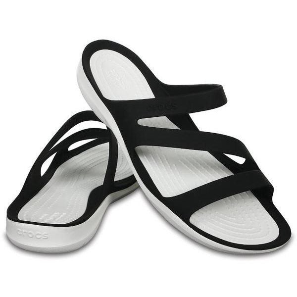 Crocs - Swiftwater Sandal Black/White womens 7-11 Carousel 1