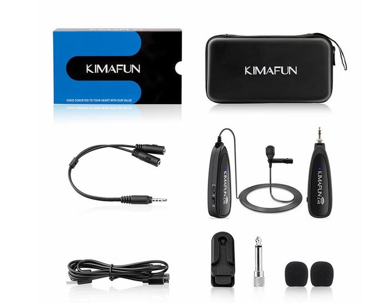 Kimafun KM-G130-1 2.4GHz Wireless Lavalier/Lapel Microphone (P-01) Carousel 1