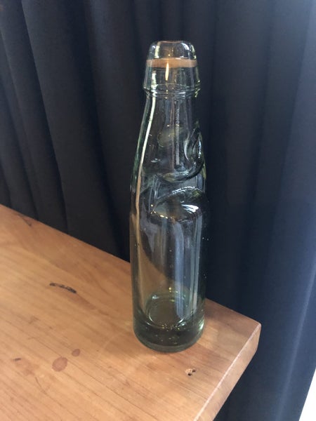 Vintage Victory Codd Neck Marble Blob Top Green Glass Soda Bottle (1910-1940s) Carousel 1