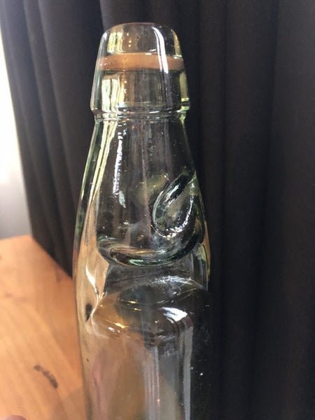 Vintage Victory Codd Neck Marble Blob Top Green Glass Soda Bottle (1910-1940s) Carousel 2