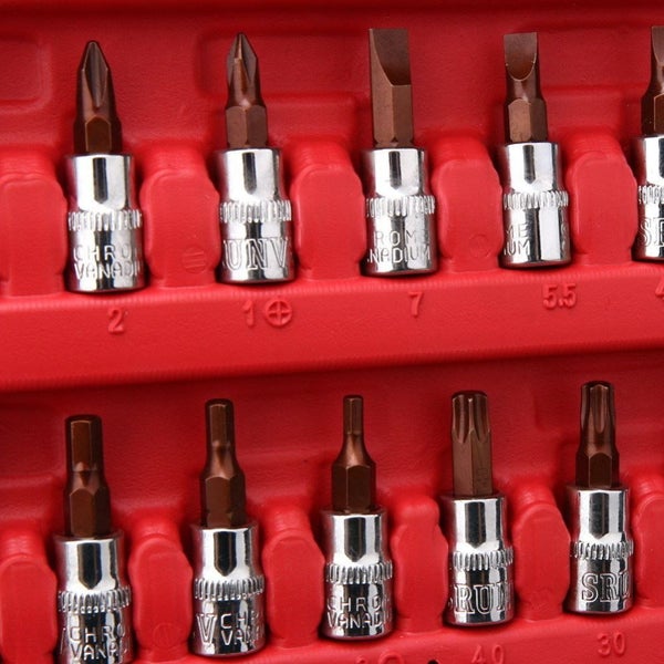Socket Se 1/4" Ratchet Wrench Tool 46pcs Carousel 2