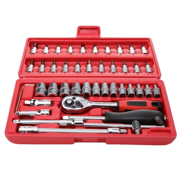 Socket Se 1/4" Ratchet Wrench Tool 46pcs Carousel 5