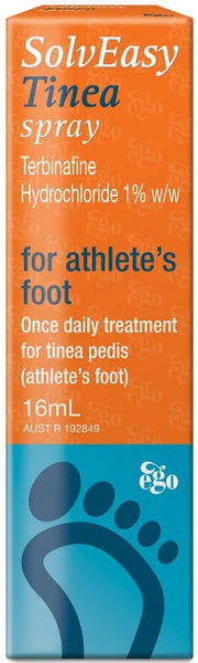 =VALUE= 1xEgo SolvEasy Tinea Spray 16ml for Athelete foot (Contains Terbinafine) Carousel 1