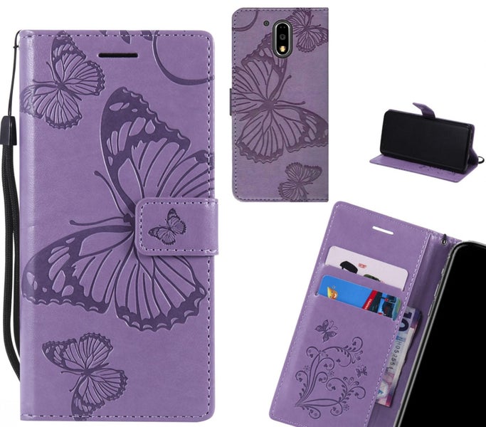 MOTO G4 PLUS case Embossed Butterfly Wallet Leather Case Carousel 1