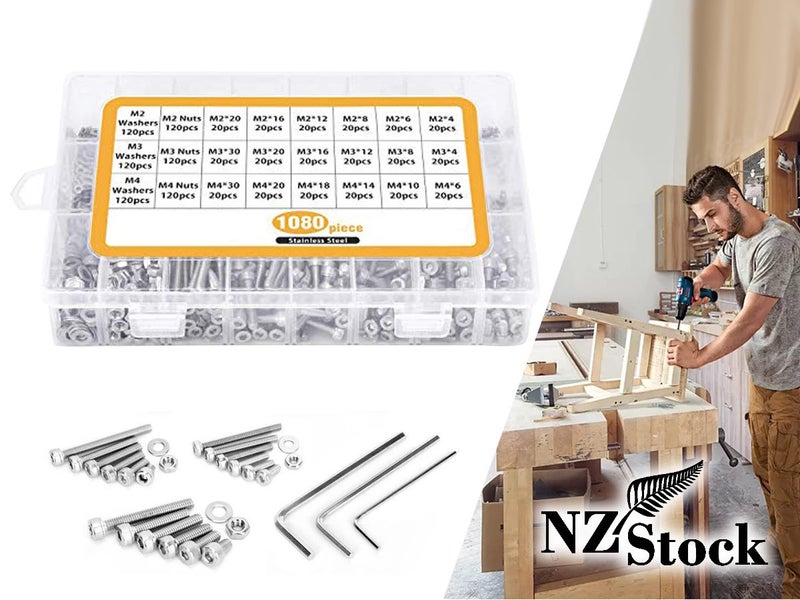 PTN New Stainless Steel Hex Socket Bolts Screw Nuts Kit Sale Sale Carousel 1