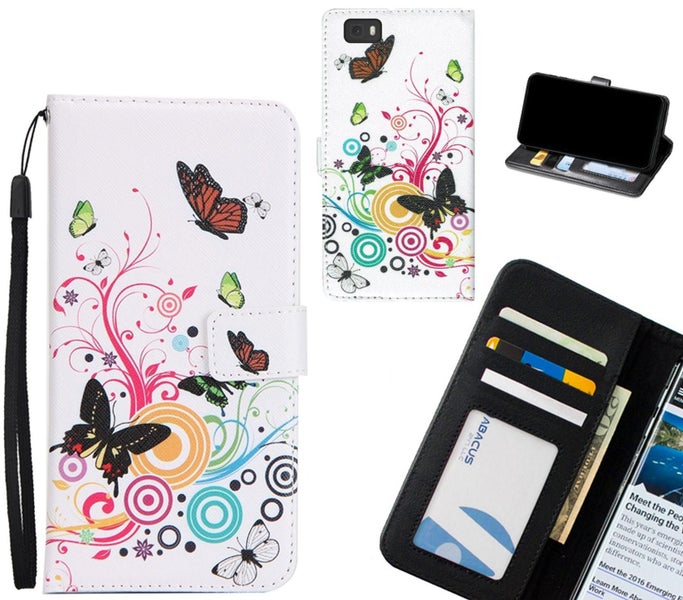 HUAWEI P8 LITE case 3 card leather wallet case printed ID Carousel 1