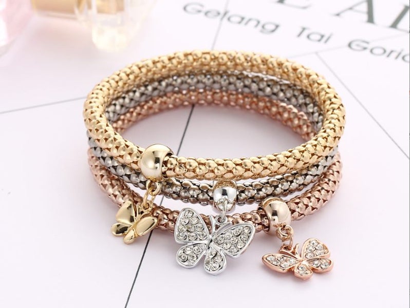 Bracelet Set CZ Butterfly Pandent Bracelet Carousel 2