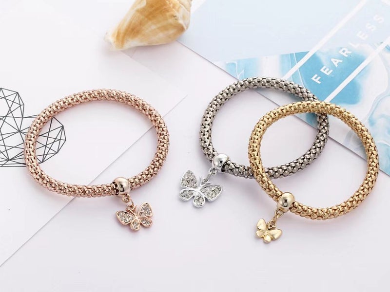 Bracelet Set CZ Butterfly Pandent Bracelet Carousel 5