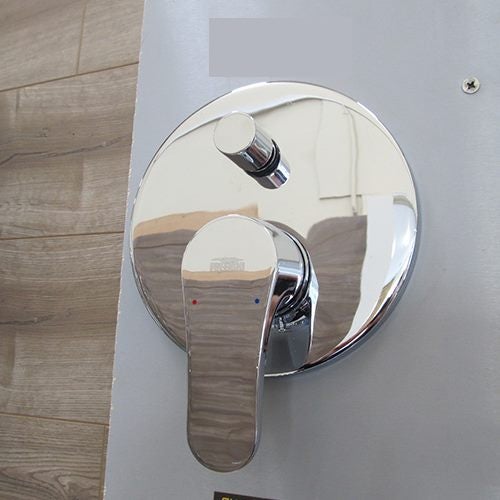 Shower Mixer - With Divertor. Round shape in Chrome, Brass Carousel 1