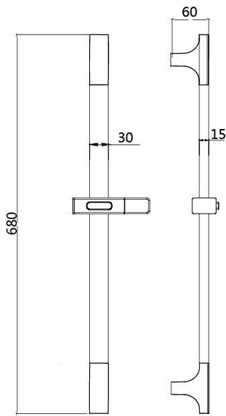 Black Slider Shower, Square modern design with Durable PVC hose Carousel 5