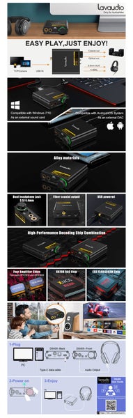 Lavaudio DS400 Portable DAC Headphone Amplifier Carousel 3